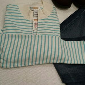 NWT Talbot zipper front top Size Large